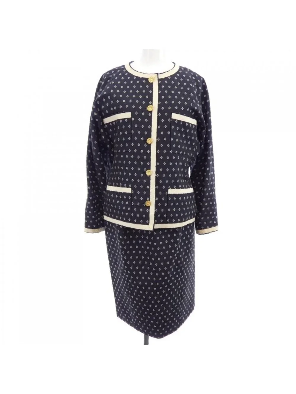 Chanel Vintage Set Suit Navy